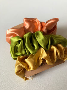 PACK OF THREE - EVERY DAY SILK SCRUNCHIES