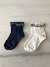 Load image into Gallery viewer, PACK OF TWO - STRIPE ANKLE SOCKS