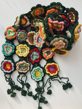 Load image into Gallery viewer, CROCHET FLOWER SCARF