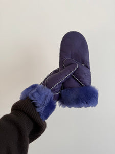 2025 SHEARLING MITTENS - white stitch