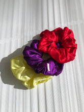 Load image into Gallery viewer, PURE SILK LARGE SCRUNCHIES - crystal brights