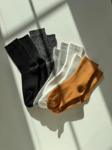 ANGORA WOOL SOCKS - neutral