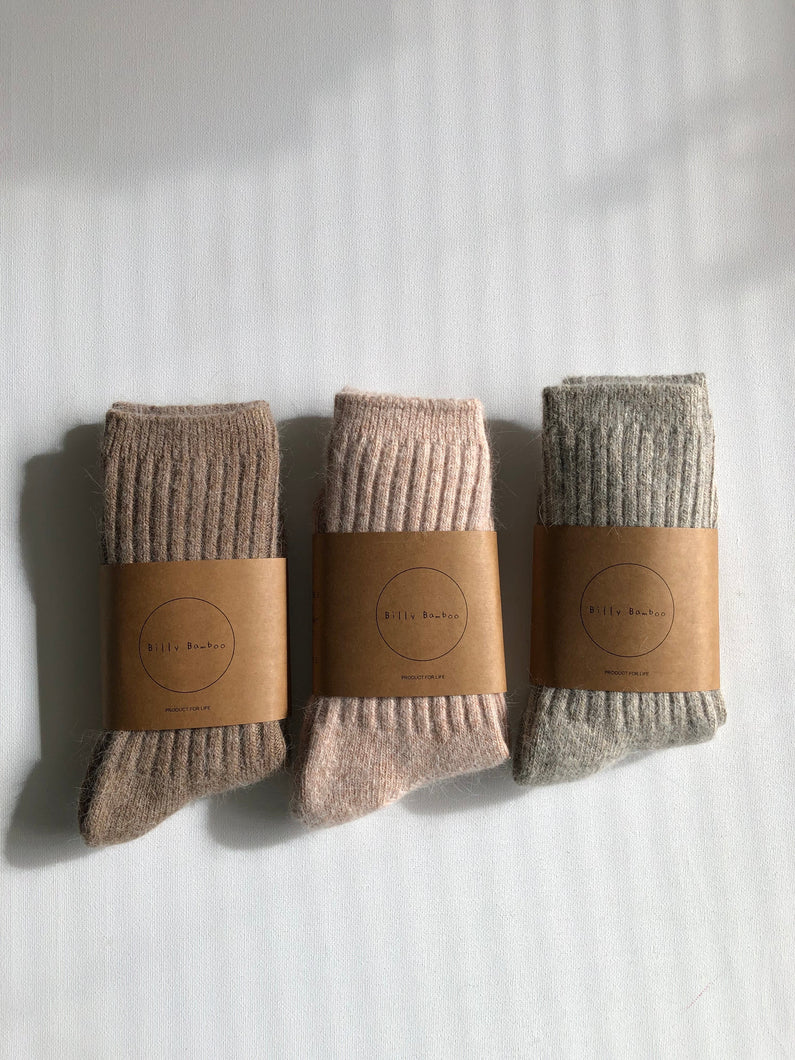 ROYAL ANGORA WOOL SOCKS - mélange