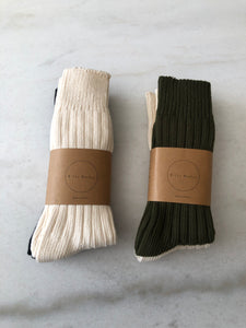 PARK OF TWO - CHUNKY RIBBED COTTON SOCKS
