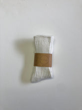 Load image into Gallery viewer, ROYAL ANGORA CABIN SOCKS - snow pastel