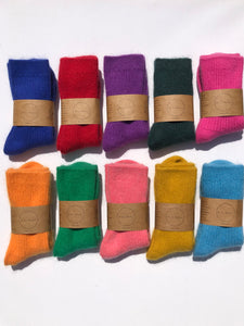 ANGORA WOOL SOCKS - Crystal bright