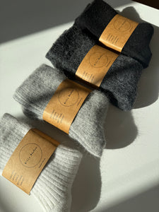 ANGORA WOOL SOCKS - neutral