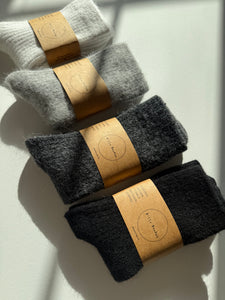 ANGORA WOOL SOCKS - neutral