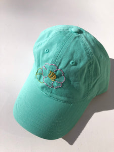 HAND EMBROIDERY CAMELLIA CAPS