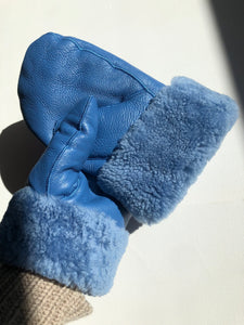 SHEARLING MITTENS