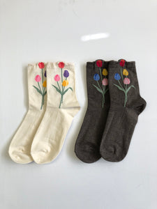 PACK OF TWO TULIPS BOUQUET SOCKS