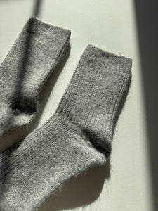 ANGORA WOOL SOCKS - neutral