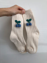 Load image into Gallery viewer, CROCHET CHERRY RIBBED SOCKS