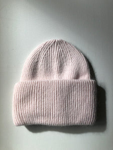 ROYAL ANGORA WOOL BEANIE - snow pastel