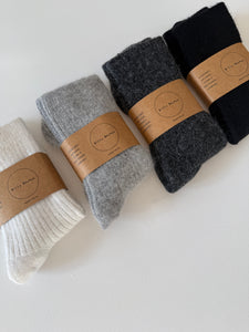 ANGORA WOOL SOCKS - neutral