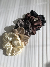 Load image into Gallery viewer, PURE SILK LARGE SCRUNCHIES - neutral