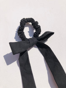 COTTON POPLIN BOW SCRUNCHIES