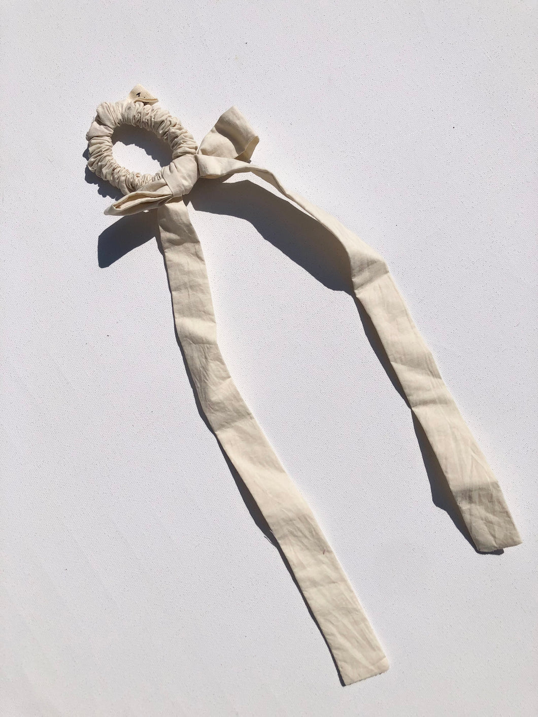 COTTON POPLIN BOW SCRUNCHIES