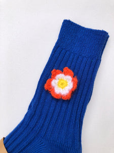 CROCHET DAFFODILS COTTON SOCKS