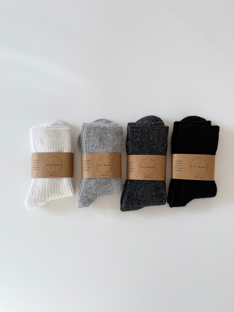 ANGORA WOOL SOCKS - neutral