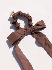 COTTON POPLIN BOW SCRUNCHIES