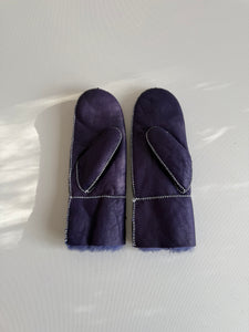 2025 SHEARLING MITTENS - white stitch