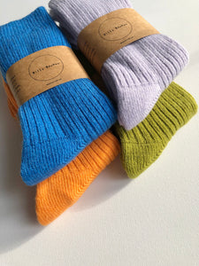 ICELAND WOOL SOCKS - crystal bright