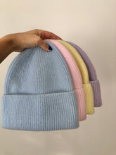 Load image into Gallery viewer, ROYAL ANGORA BEANIES - single layer - snow pastel