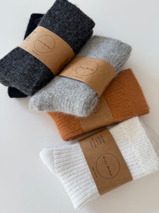 ANGORA WOOL SOCKS - neutral