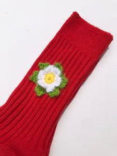 Load image into Gallery viewer, CROCHET DAFFODILS COTTON SOCKS