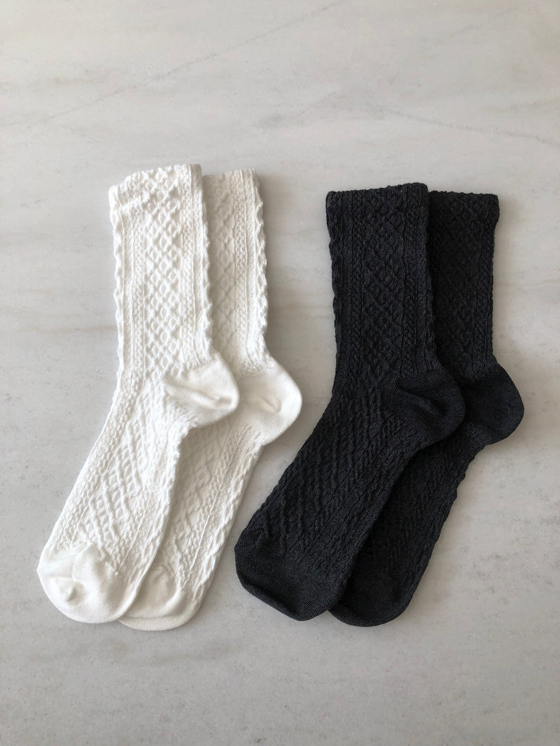 PACK OF TWO CABLE SOCKS