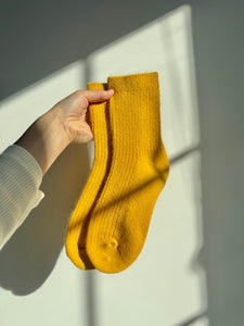 ANGORA WOOL SOCKS - Crystal bright