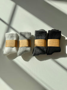 ANGORA WOOL SOCKS - neutral