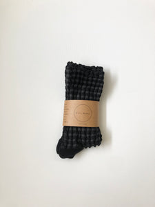 GINGHAM WAFFLE SOCKS - neutral