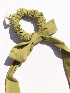 COTTON POPLIN BOW SCRUNCHIES