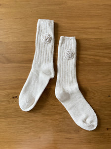 CROCHET COOKIE FLOWERS SOCKS