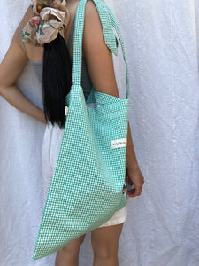 GINGHAM BOW TOTE BAGS