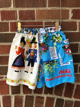 Load image into Gallery viewer, 1990’S LINEN TEA TOWEL UP-CYCLE SHORTS