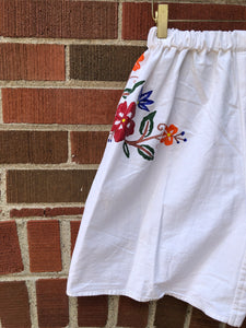 PAINTED FLOWERS UP-CYCLE SHORTS