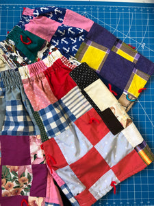 PATCHWORK UP-CYCLE SHORT