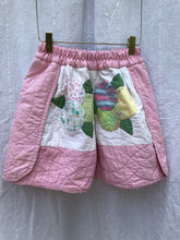 Load image into Gallery viewer, PINK FRUITS UP-CYCLE QUILT SHORTS