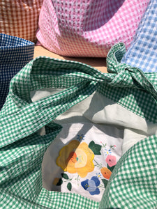 GINGHAM BOW TOTE BAGS